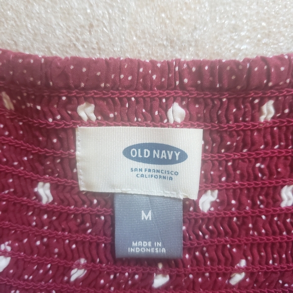 Old Navy Red White Polka Dot Mini Dress, M - Picture 5 of 11